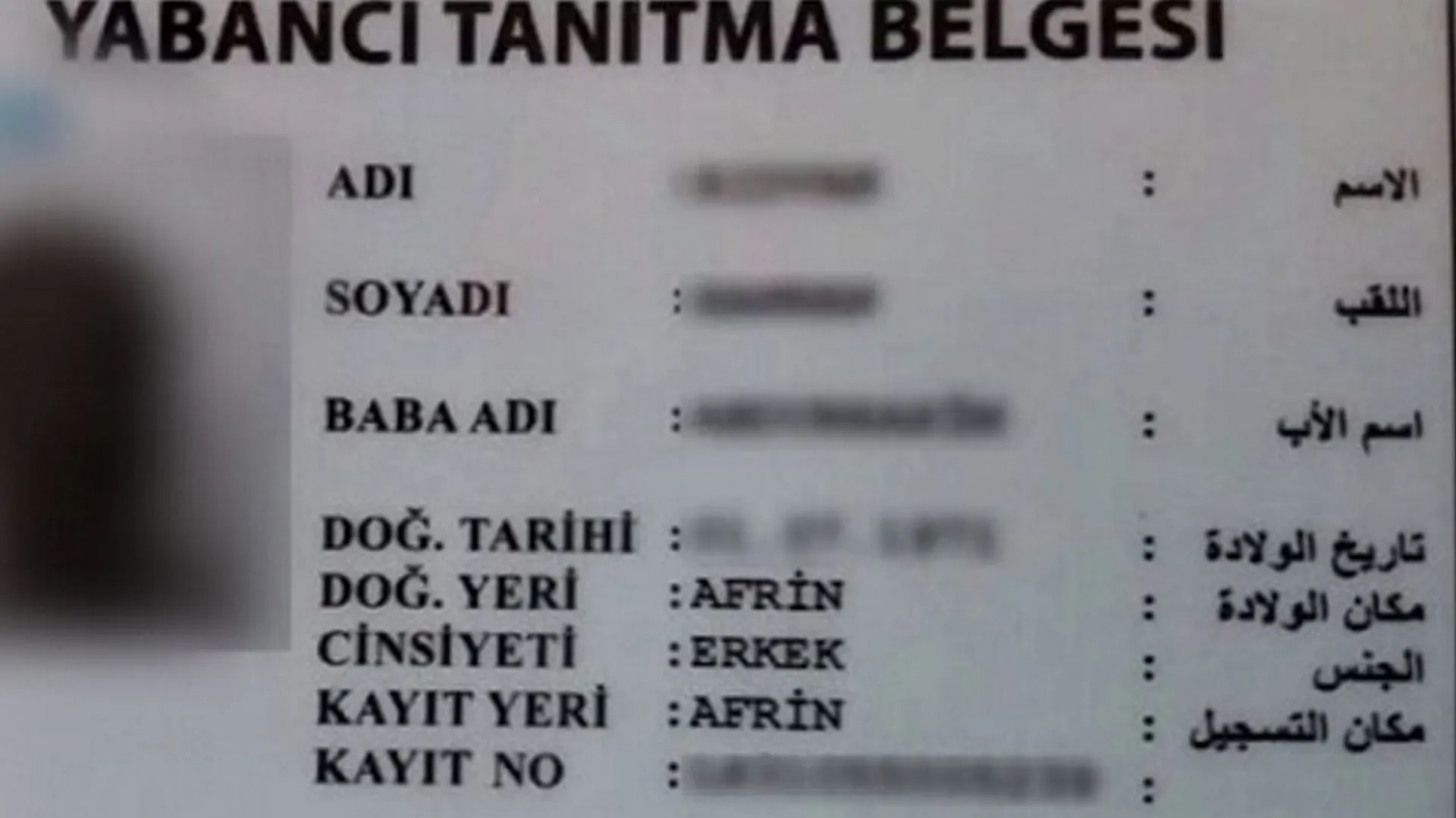 Artêşa Tirk nasnameyên Tirkiyê li efrîniyan ferz dike