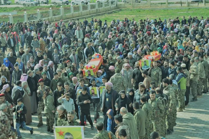 Cenazeyê şehîd Abdullah û Egîd li Til Temirê hatin veşartin