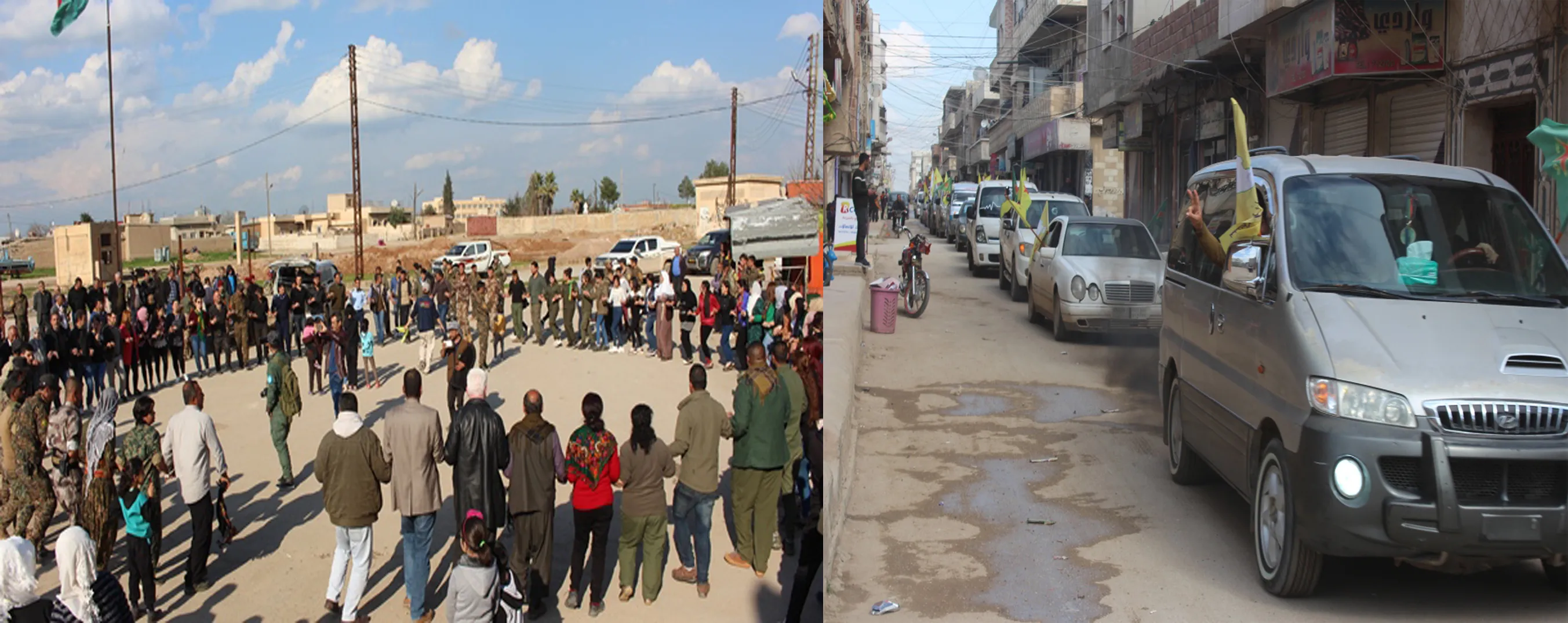Şêniyên Tirbespiyê û Dirbêsiyê serkeftina QSD`ê pîroz dikin