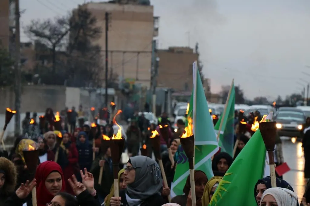 Li Tebqayê ji bo piştgiriya Leyla Guven meş