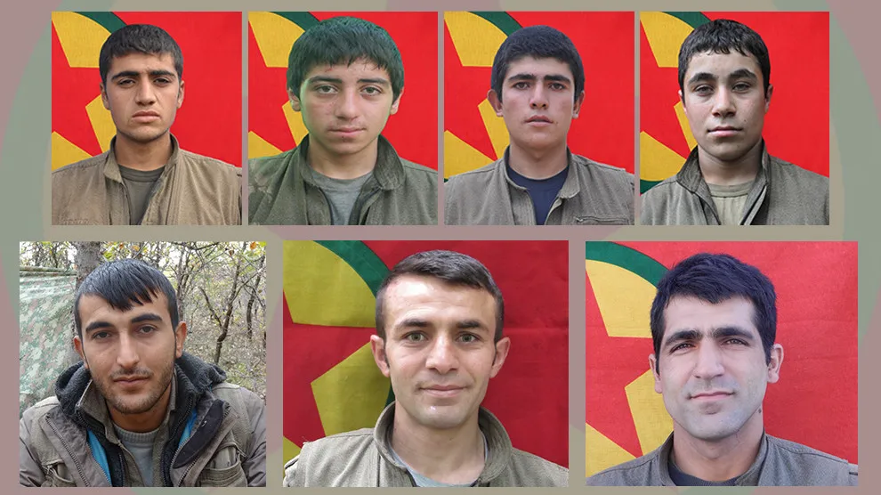 HPG`ê nasnameya  7 gerîlayên şehîd bûn eşkere kir