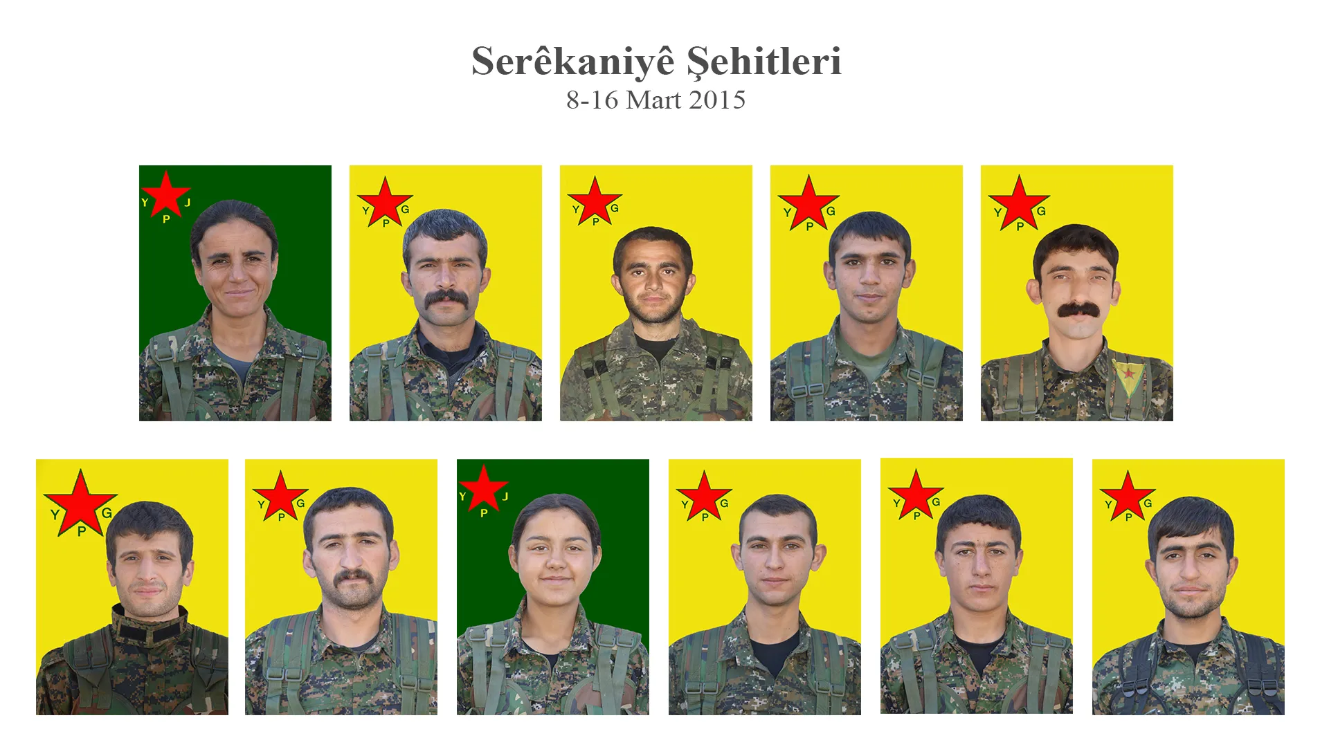 YPG’ê nasnameyên 11 şervanên xwe eşkere kirin