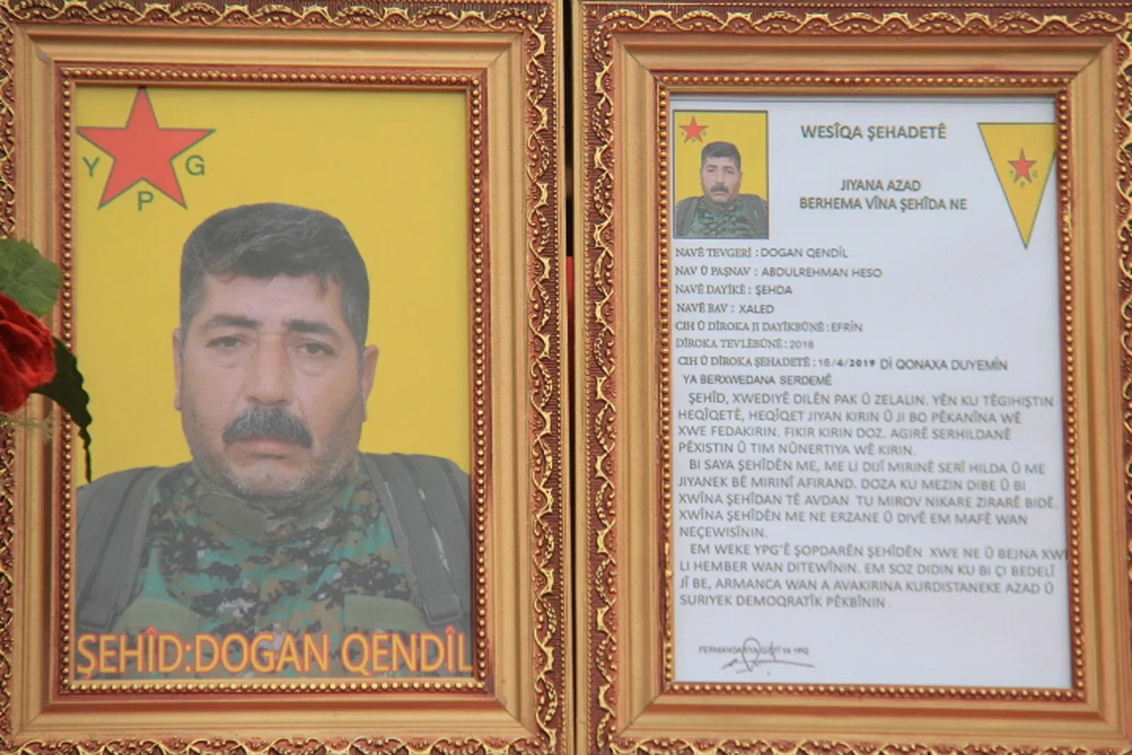 Li Şehbayê sersaxî ji malbata şehîd Doxan Qendîl re hat xwestin