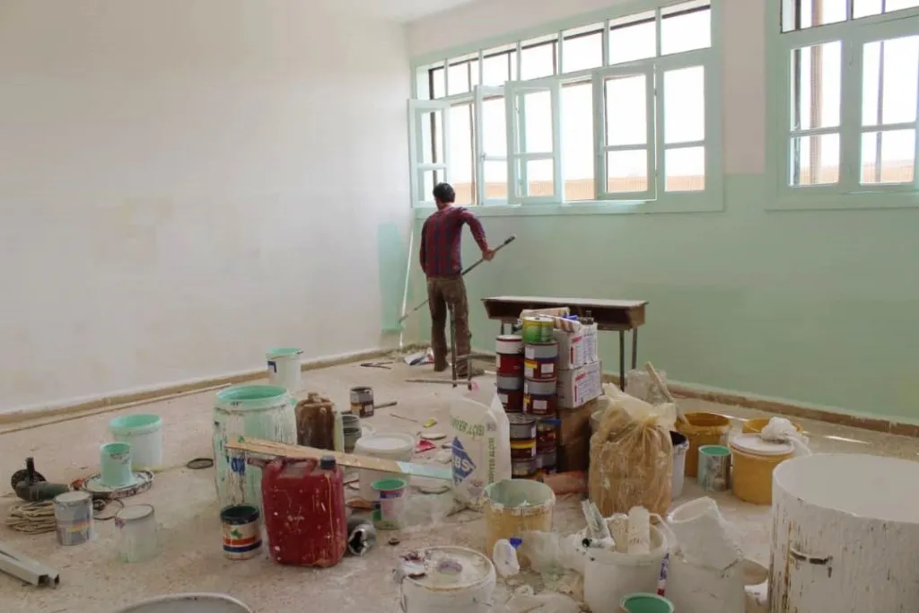 Binesaziya dibistanên Tebqayê tê sererastkirin