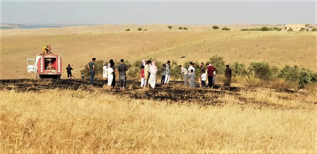 Tîmên Agirvemirandinê li Tebqayê parastina berhemên çandiniyê dikin