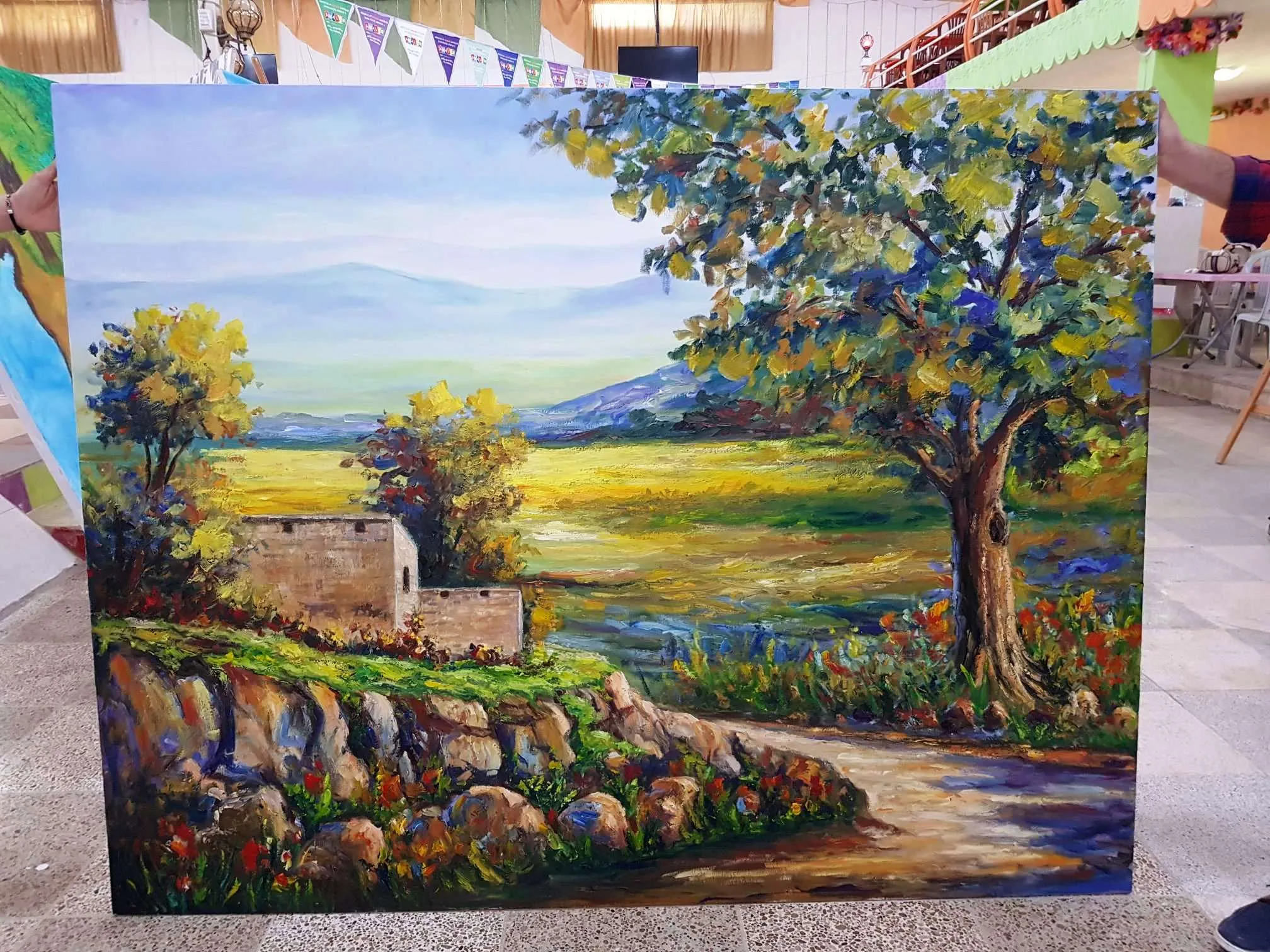 Tabloyên ji rastiya şerê Sûriyê bi rîşeya hunermendan
