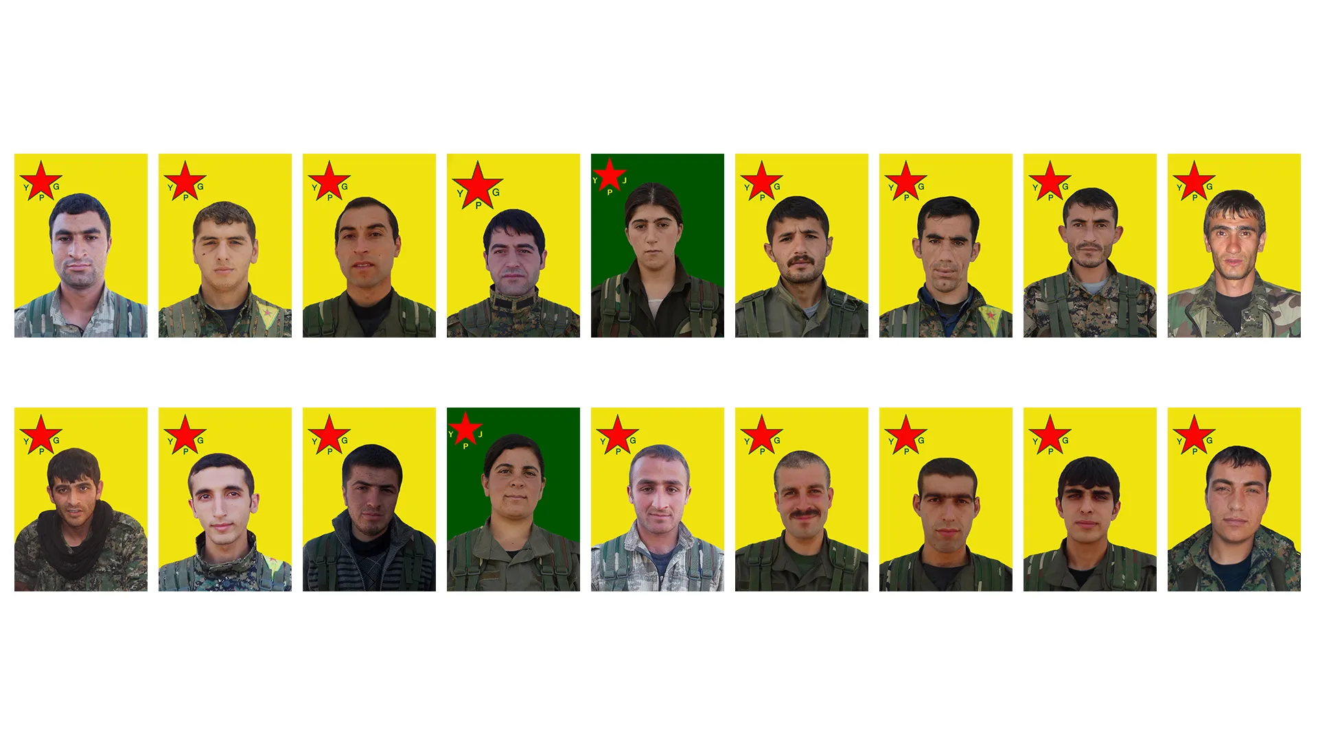 YPG`ê nasnameyên 18 şervanên xwe eşkere kir