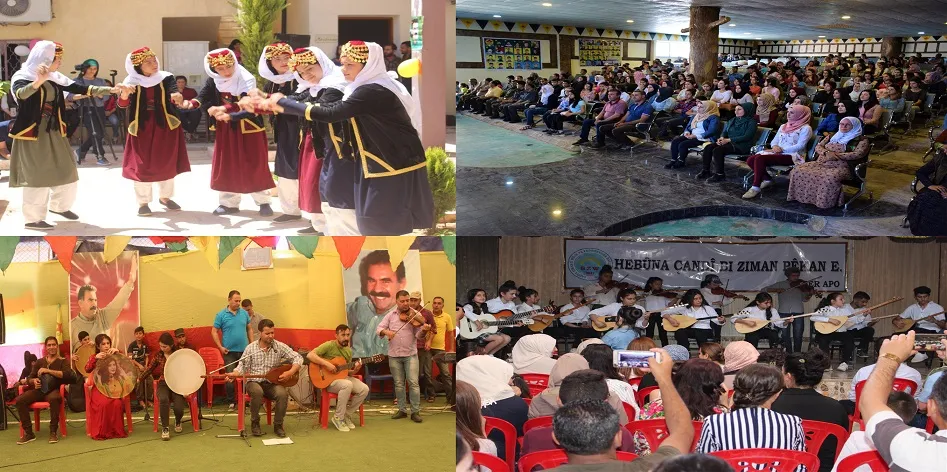 Mamoste û xwendekaran Cejna Zimanê Kurdî pîroz kir