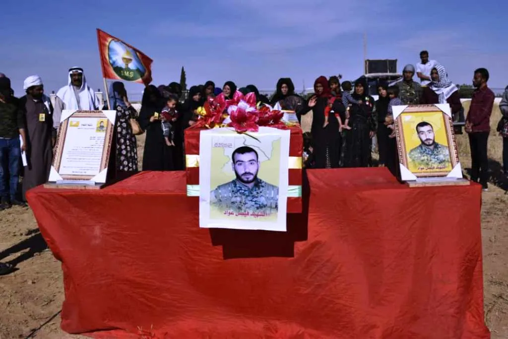 Cenazeyê şehîdê QSD‘ê Feysel li Girê Spî hate veşartin