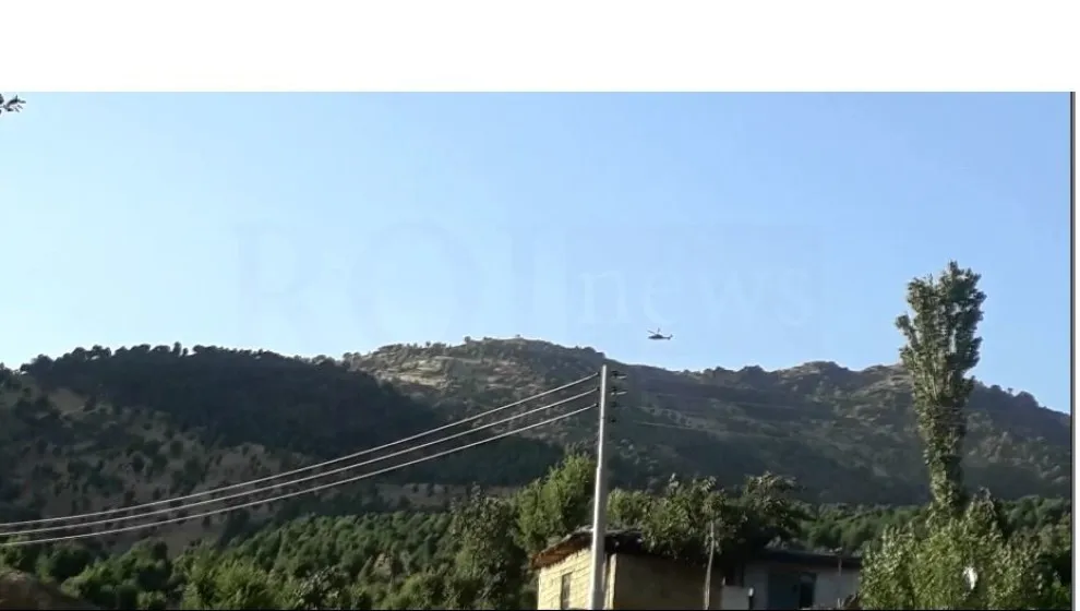 Dîmenên êrîşa helîkopterên artêşa Tirk a li ser gundê Xelîfan