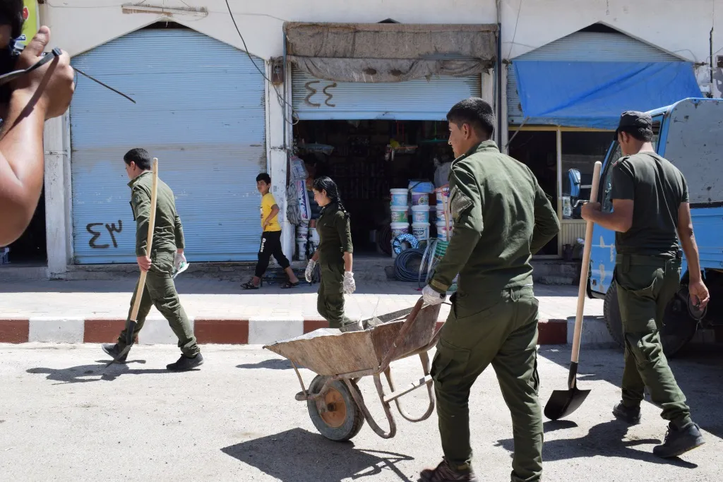 Hêzên Ewehiya Hundirîn li kantona Girê Spî jî dest bi pêngava paqijkirinê kir
