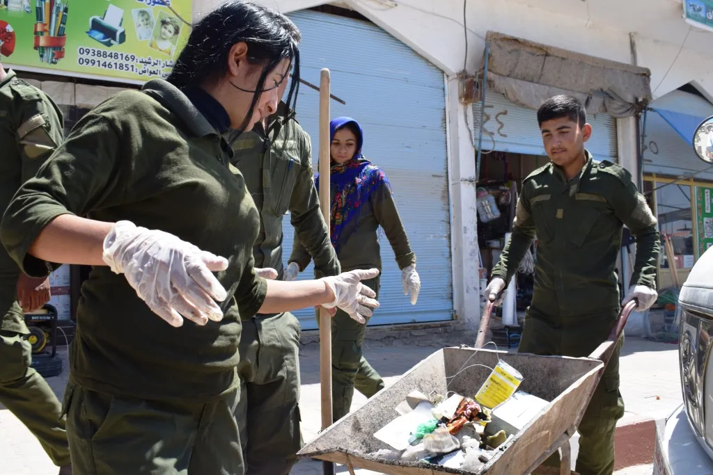 Hêzên Ewehiya Hundirîn li kantona Girê Spî jî dest bi pêngava paqijkirinê kir