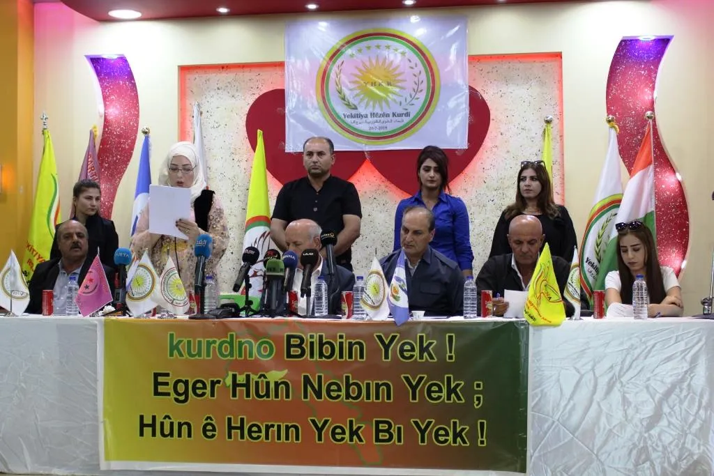 5 partiyên siyasî Yekitiya Hêzên Kurdî-Rojava ragihand