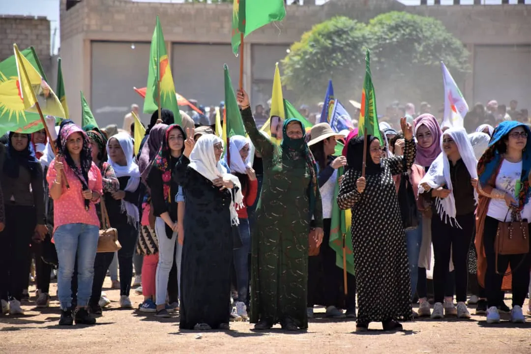 Li Serêkaniyê meşa li dijî dagirkeriya Tirk