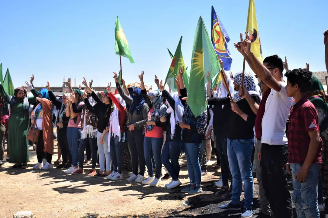 Li Serêkaniyê meşa li dijî dagirkeriya Tirk