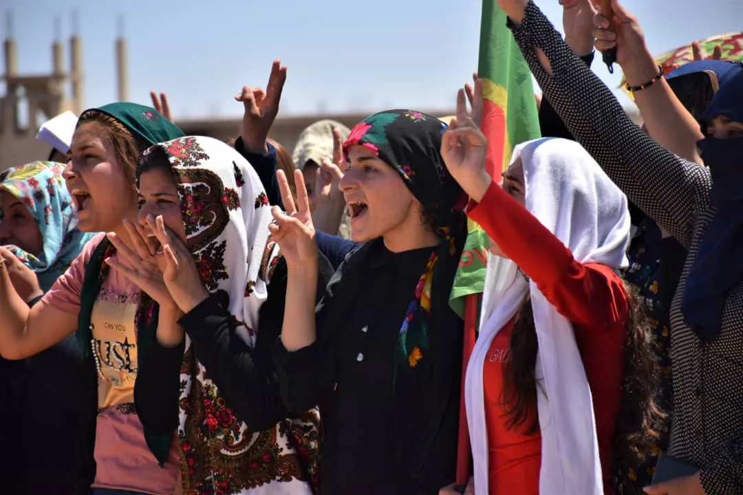 Li Serêkaniyê meşa li dijî dagirkeriya Tirk