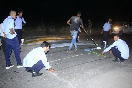 Li Qamişlo nîşaneyên hişyariyê li ser rêya sereke hatin danîn