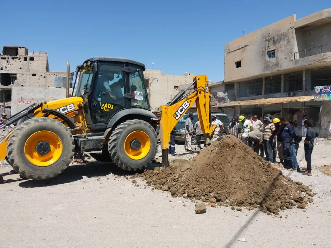 Şaredariya Hecînê toreyên avê sererast dike