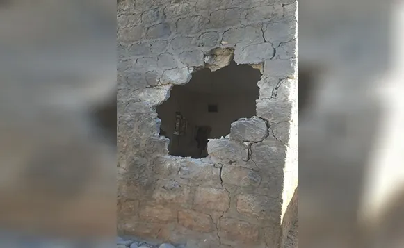 Dagirkeriya Tirk careke din gundên Şêrawayê topbaran dike