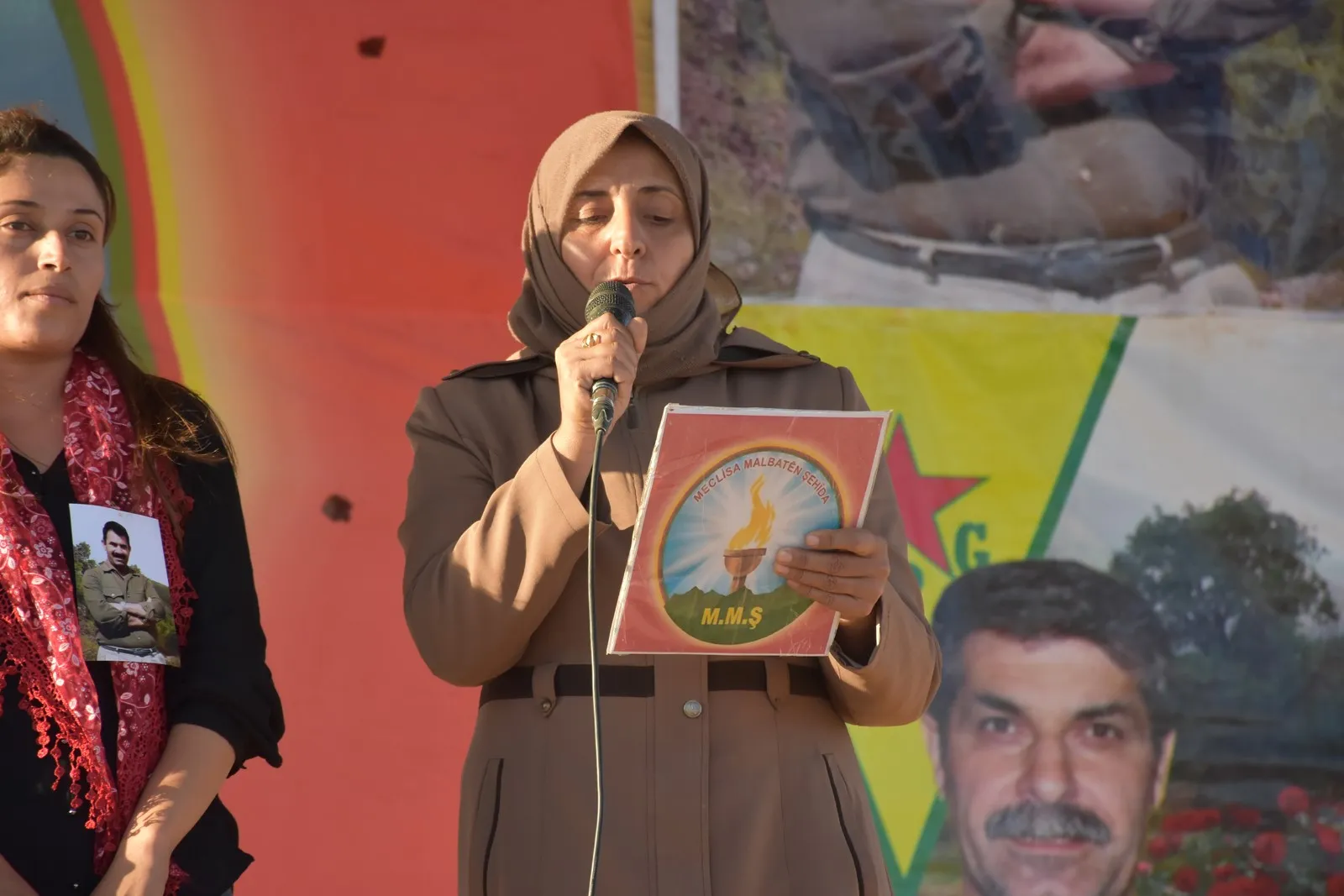 Li Şehbayê malbatên şehîdan li dijî dagirkeriya Tirk meşiyan