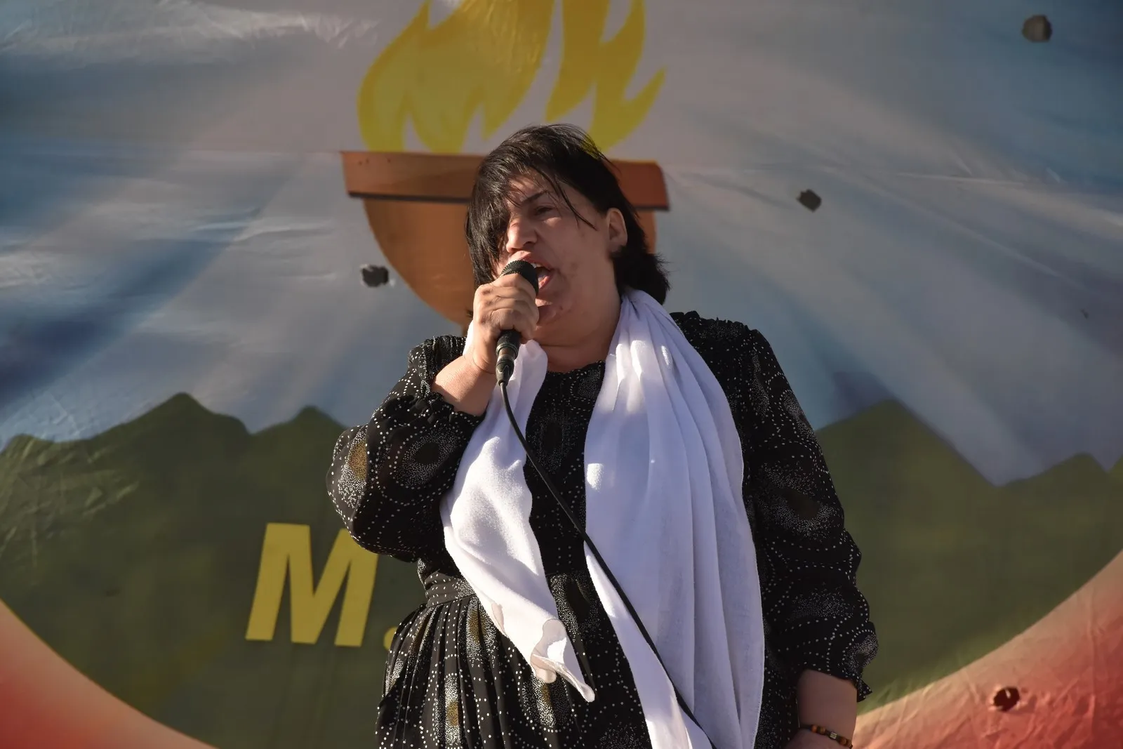 Li Şehbayê malbatên şehîdan li dijî dagirkeriya Tirk meşiyan