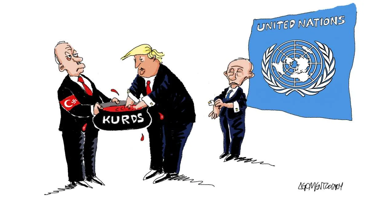 Bi karîkatoran armanca dagirkeriya dewleta Tirk
