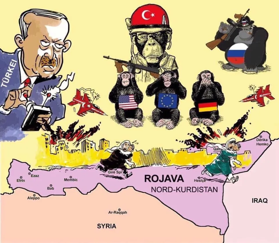 Bi karîkatoran armanca dagirkeriya dewleta Tirk