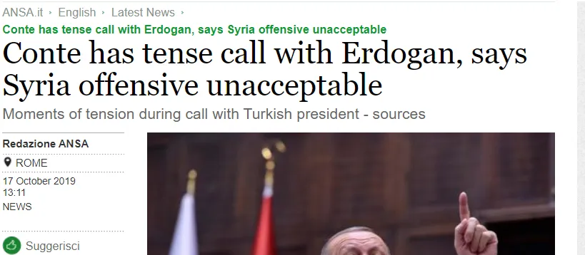 Giuseppe Conte ji Erdogan xwest êrîşan rawestîne