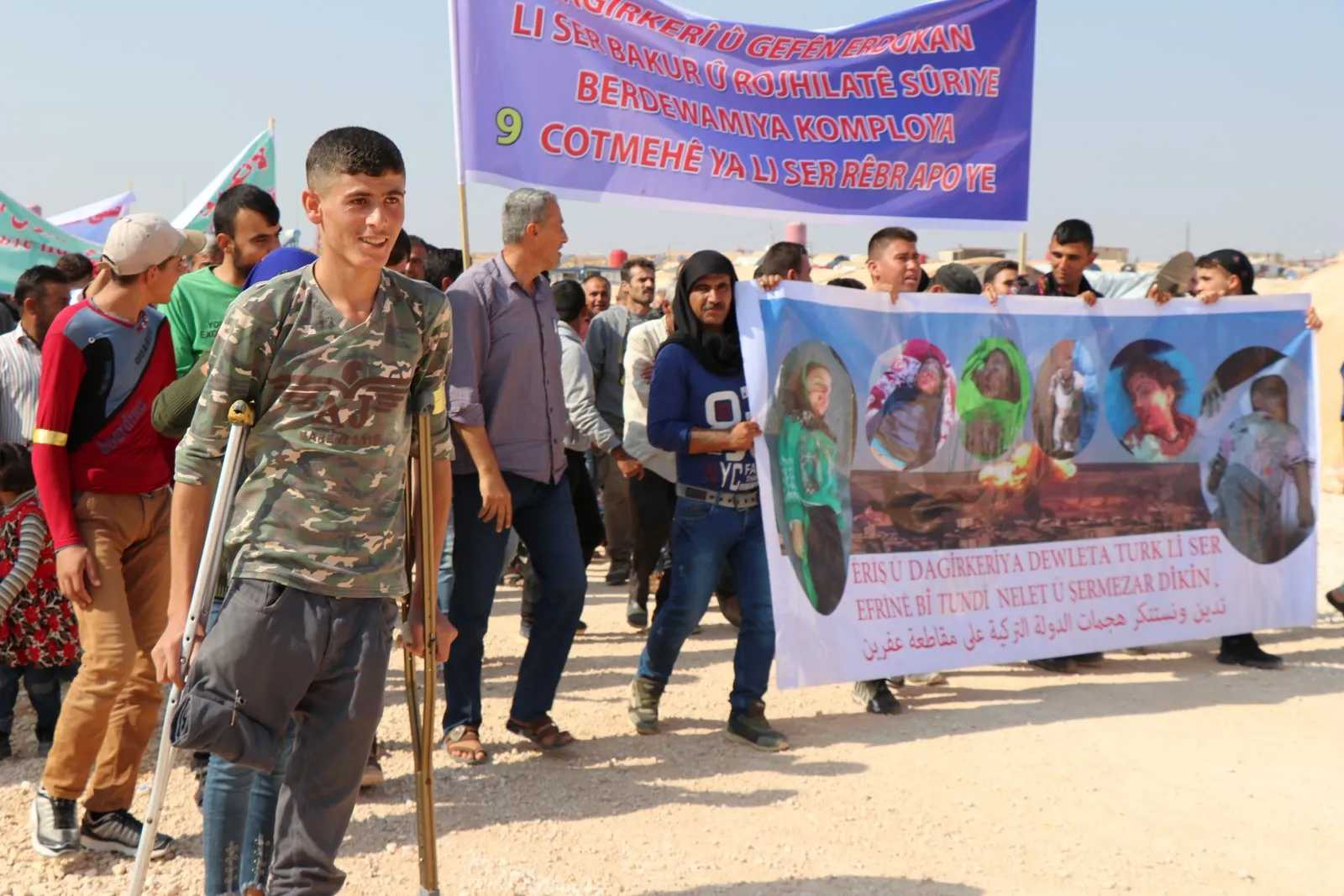 Efrîniyên li Şehbayê nerazîbûn nîşanî dagirkeriyê dan