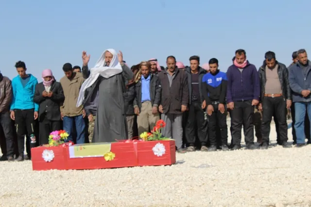 Şêniyên Şedadê cenazeyê şehîd Setam El-Salih oxir kir