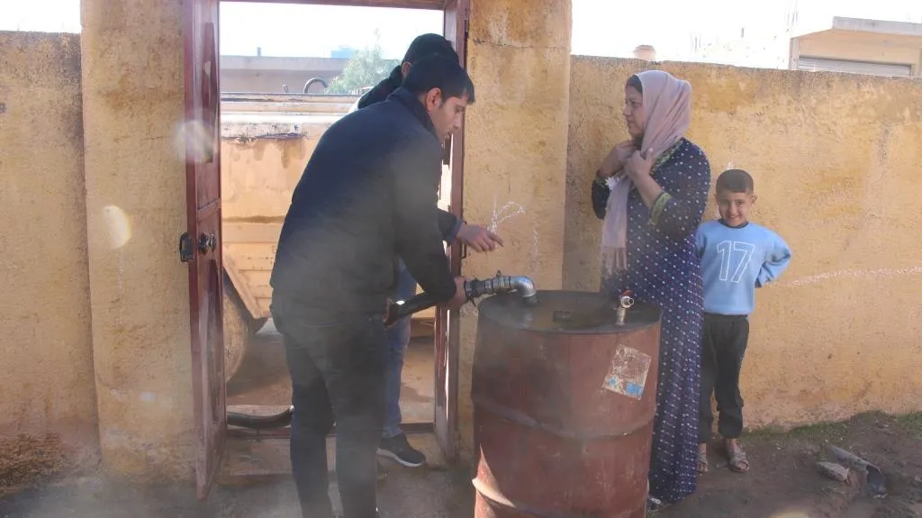 Mazot li koçberên Serêkaniyê hate belavkirin