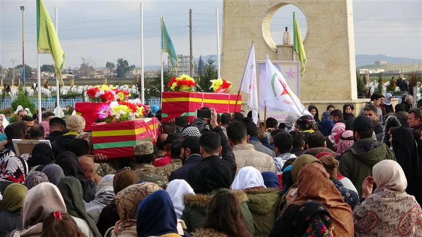 Bi merasîmekê cenazeyên 4 şedîdan li Hesekê hatin veşartin