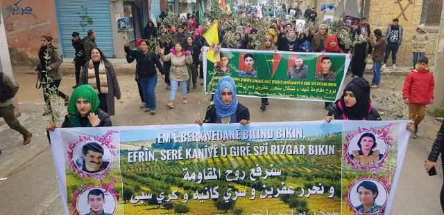 Şêniyên herêma Cizîrê ji bo Efrînê daketin qadan