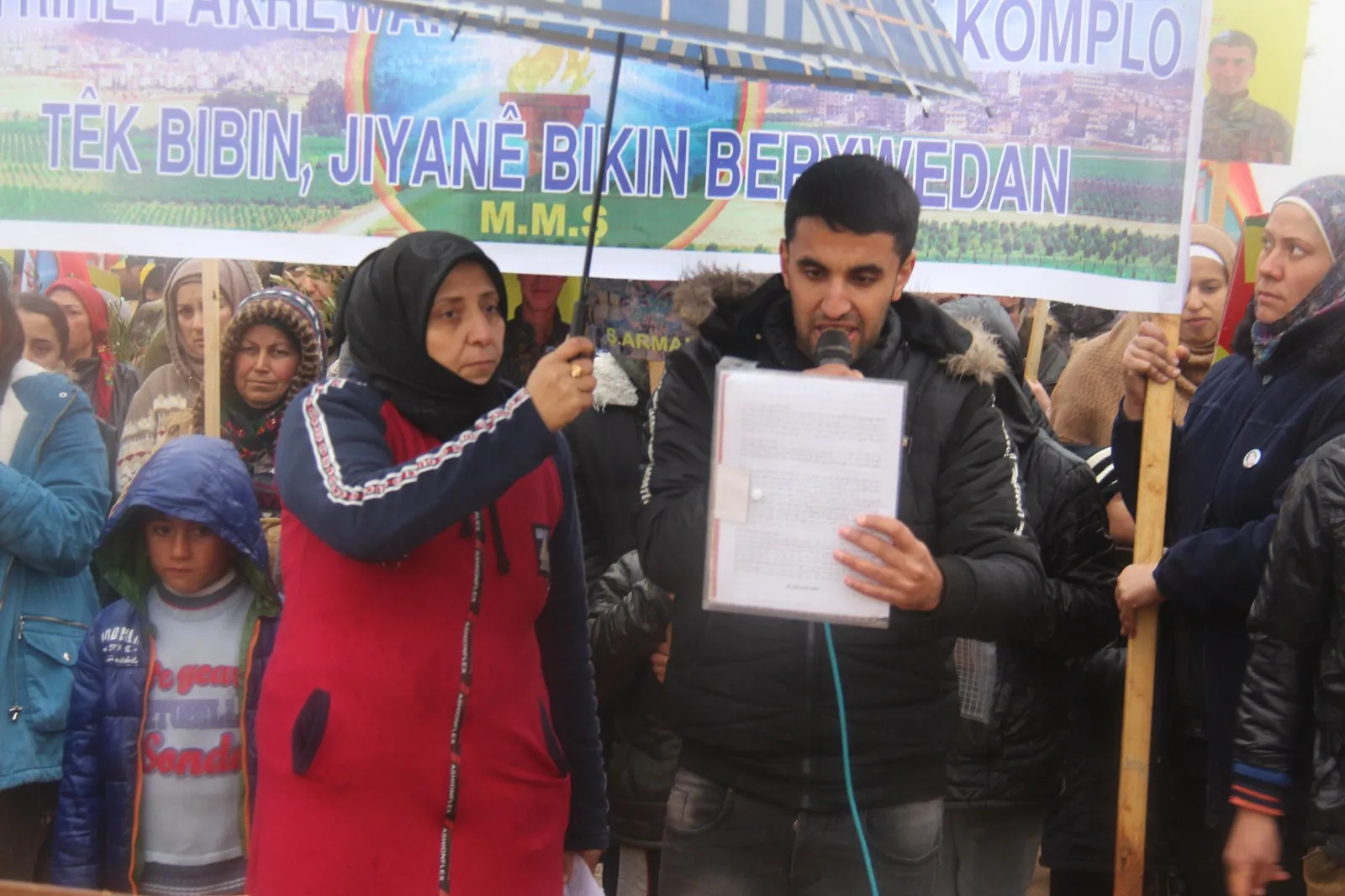​​​​​​​Li Şehba û Helebê dagirkeriya dewleta Tirk a li Efrînê hate şermezarkirin