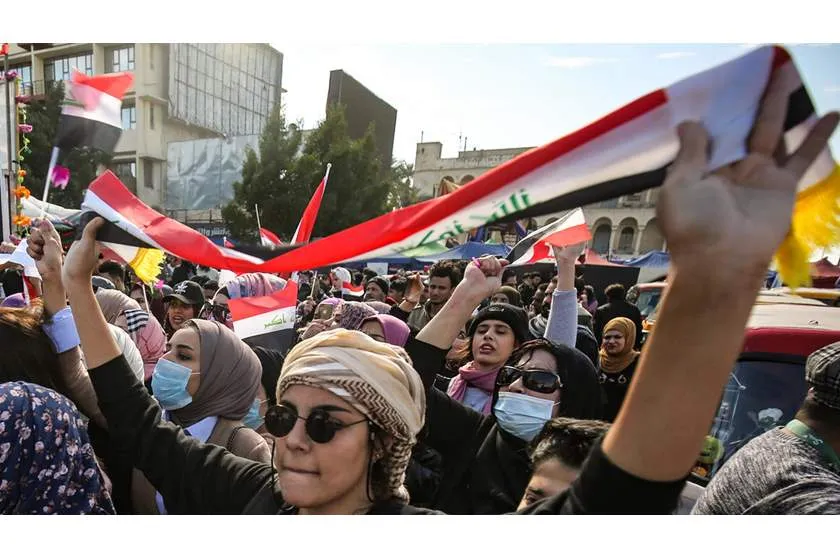 Jinên Iraqê piştgiriya rola jinan di çalakiyên xwepêşandanê de dikin