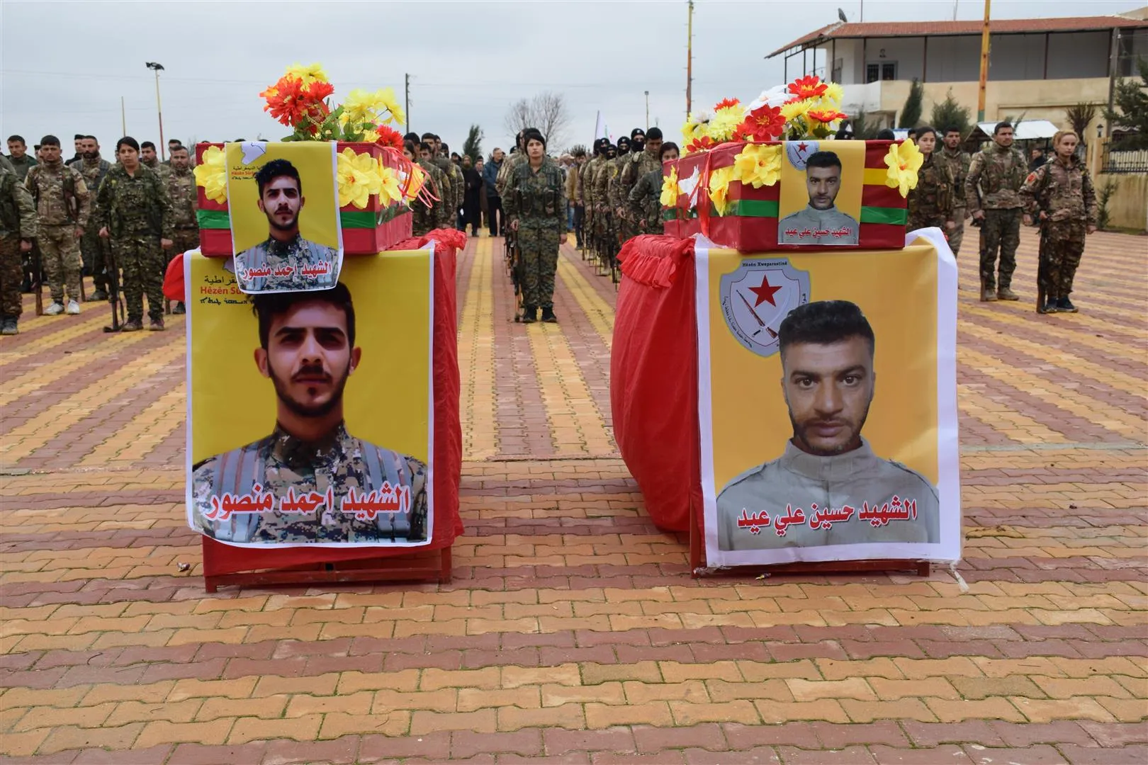 Cenazeyê şehîd Hisên û Ehmed li Hesekê hatin veşartin