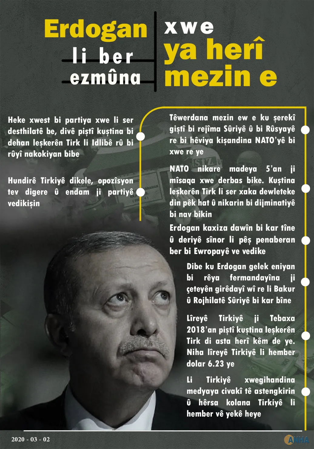 Erdogan li ber ezmûna xwe ya herî mezin e