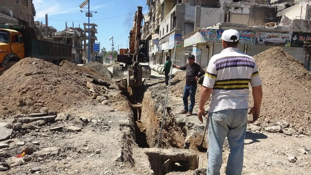 Şaredariya Reqayê dest bi sererastkirina xetên avê û kanalîzasyonê kir