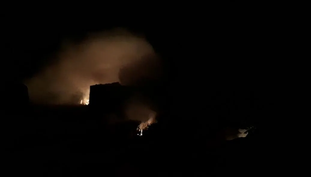Şewata berhemên şêniyên gundên Girê Spî ji ber topbarana dewleta Tirk… Bi dîmen