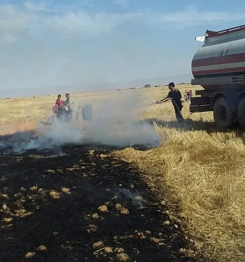 Li Amûdê 25 donim zeviyên ceh şewitîn