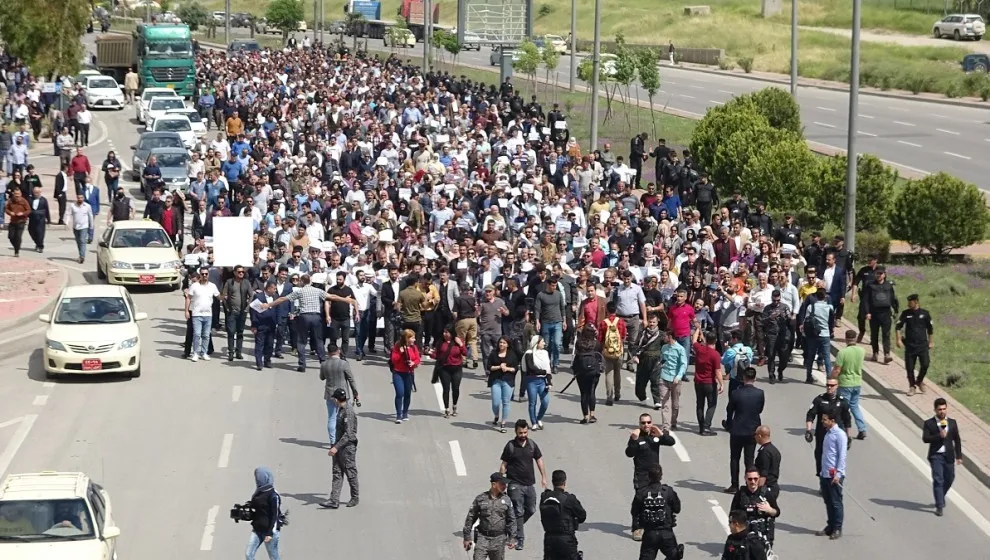 Li Silêmanî ji ber rewşa aborî ya xirab xwepêşandeke girseyî pêk hat