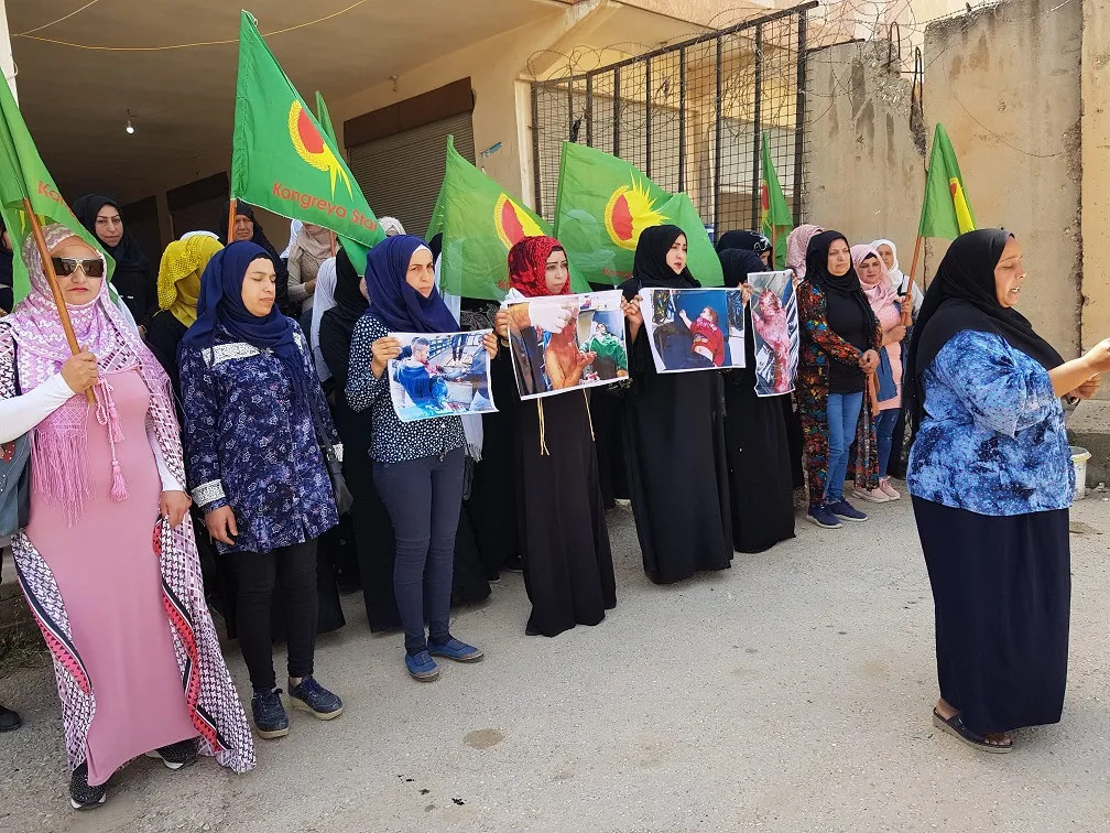 Rêxistinên jinan ên Til Koçerê sûcên dewleta Tirk ên li dijî jinên ji Efrînê şermezar kirin