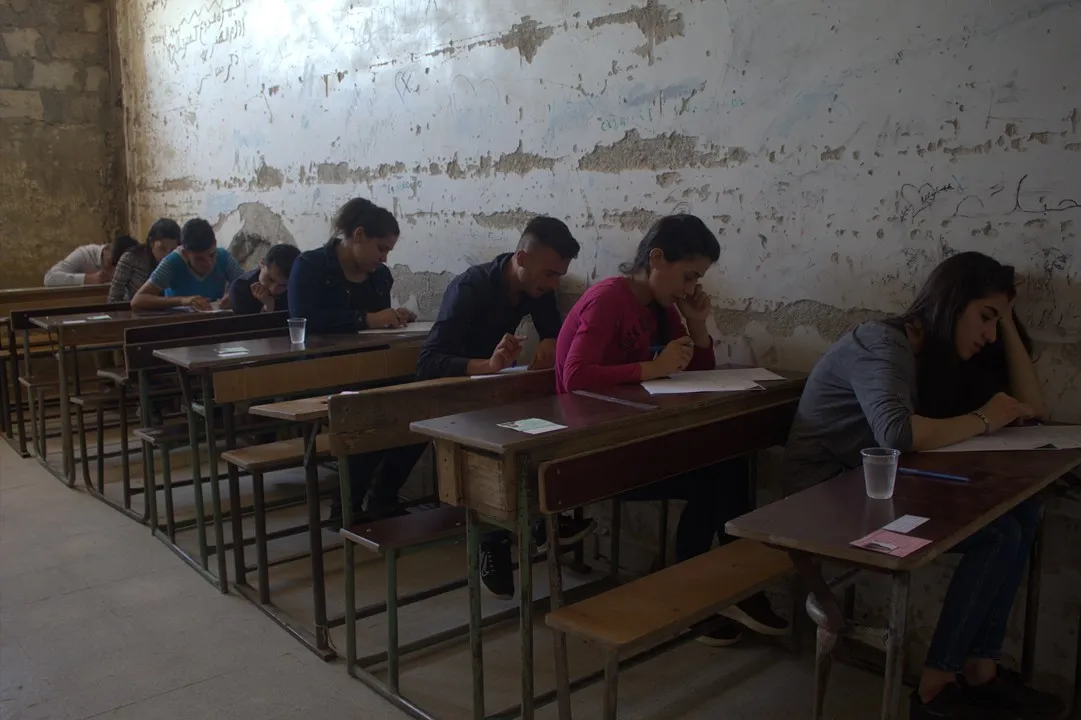 Li kantona Şehbayê, 350 xwendekar ezmûnên xwe pêşkêş dikin