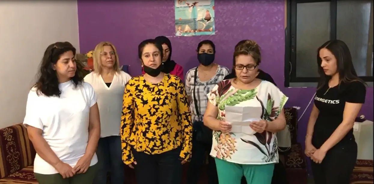 Jinên filistînî û Kurd êrişên dewleta Tirk şermezar kirin