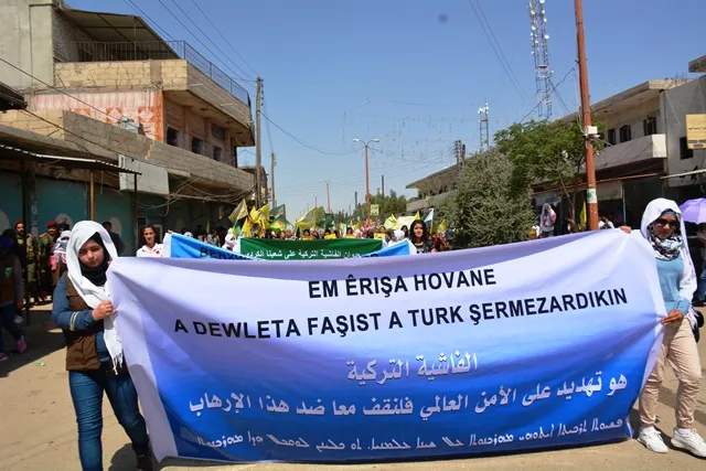 Gelên Cizîrê û Şehbayê li dijî êrişên dewleta Tirk daketin qadan