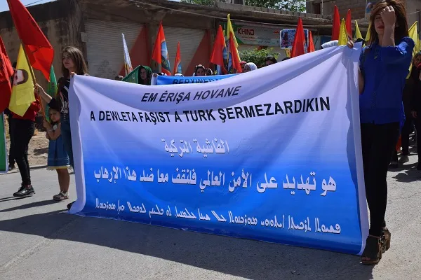 Gelên Cizîrê û Şehbayê li dijî êrişên dewleta Tirk daketin qadan