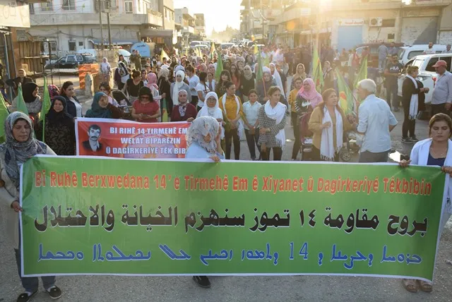 Li Amûdê û Hesekê berxwedana Heftanînê hate silavkirin