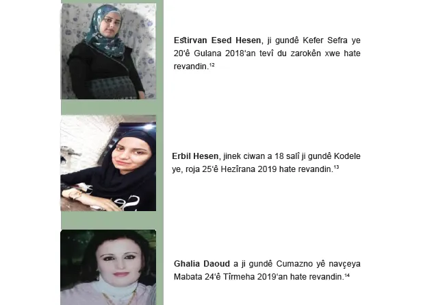 Rewşa jinan li herêmên di bin dagirkeriya dewleta Tirk de