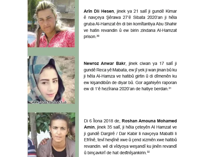 Rewşa jinan li herêmên di bin dagirkeriya dewleta Tirk de