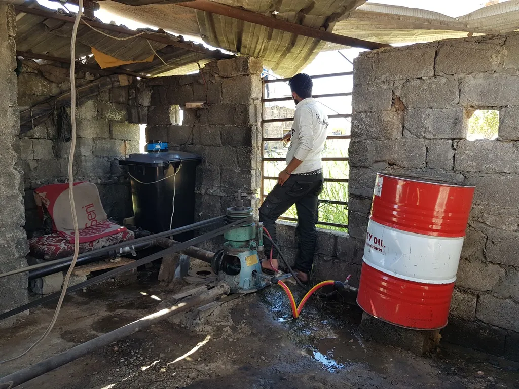Koçberên Efrînê debara xwe bi ava bîran dikin